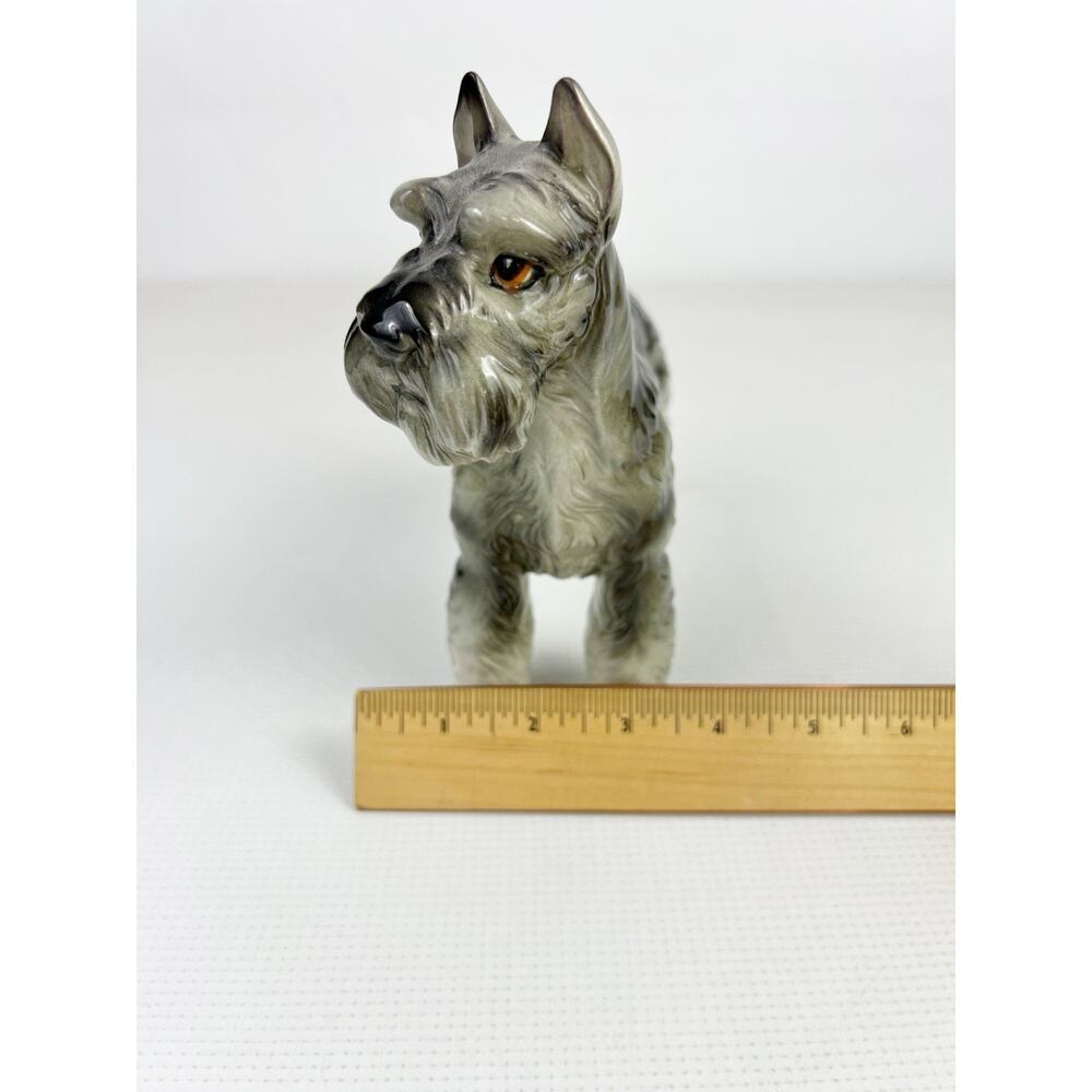 Vintage Shafford Japan Schnauzer Dog Porcelain Figurine 7 in Number 160 Collect - Picture 13 of 13